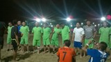 ”劳动杯“市属单位职工沙滩足球比赛